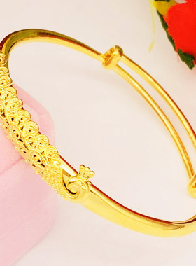 时尚风沙金钢印凤凰不掉色手镯