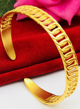 女沙金套装麦穗波浪纹环环相扣