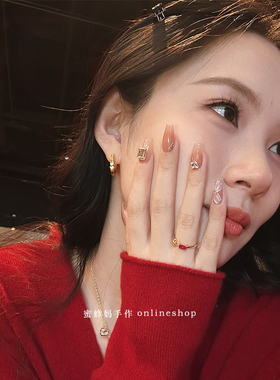 复古宫廷红宝石鸢尾花开口戒指女