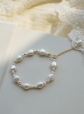 女巴洛克珍珠法式复古小众手链