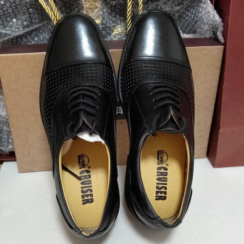 春夏季三接头皮鞋男士真皮巡洋舰网眼透气皮凉鞋3513商务正装皮鞋-图1