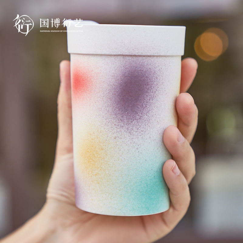 中国国家博物馆桃花洞釉随行杯手工杯子女生礼物家居创意生日礼物,淘宝优惠券,粉丝福利购,淘宝优惠卷