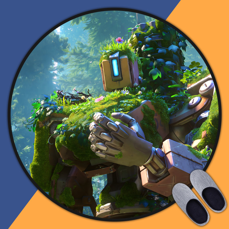 守望先锋Overwatch游戏周边地垫房间卧室床边毯电脑椅圆形地垫,淘宝优惠券,粉丝福利购,淘宝优惠卷