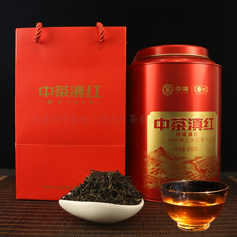 中茶云南凤庆特级蜜香滇红大叶种工夫红茶600g散茶铁罐 中粮茶叶