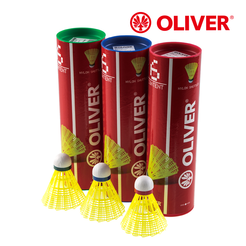 正品OLIVER奧立弗PRO TEC 5耐打塑膠羽毛球 塑料尼龍訓練球 6只裝
