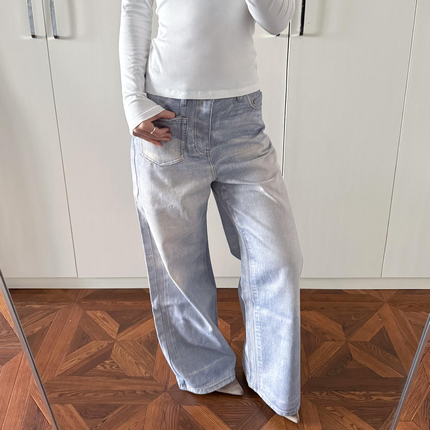 大码美式复古水洗做旧直筒牛仔裤女2026新款宽松百搭休闲阔腿长裤,淘宝优惠券,粉丝福利购,淘宝优惠卷