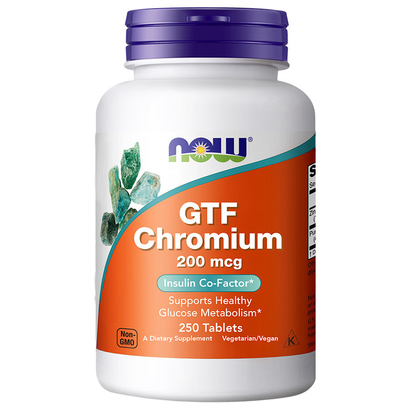 NOW葡萄糖耐量因子铬GTF铬元素片血糖平衡代谢补充剂诺奥美国进口,淘宝优惠券,粉丝福利购,淘宝优惠卷