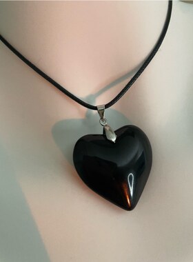 爱心吊坠水晶男女通用玻璃种项链