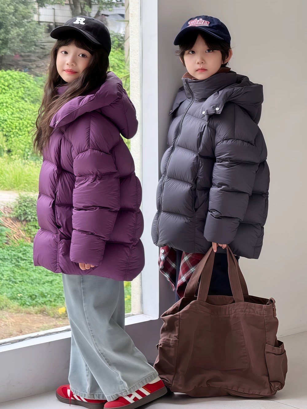 韩国儿童羽绒服2025冬新款加厚中大童90白鸭绒洋气男女童连帽外套,淘宝优惠券,粉丝福利购,淘宝优惠卷