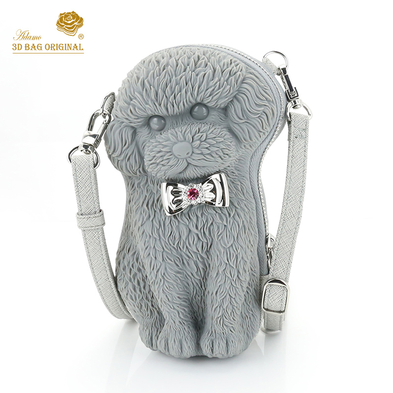 香港Adamo 3D Bag领带贵宾狗单肩包女款可爱立体动物包单肩斜挎包-图2