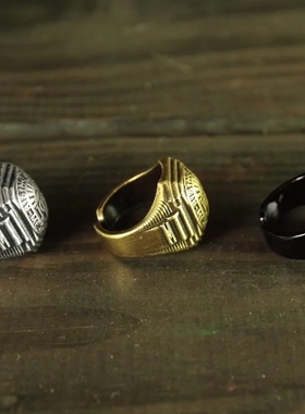 台湾复古嘻哈风配饰可调节戒指