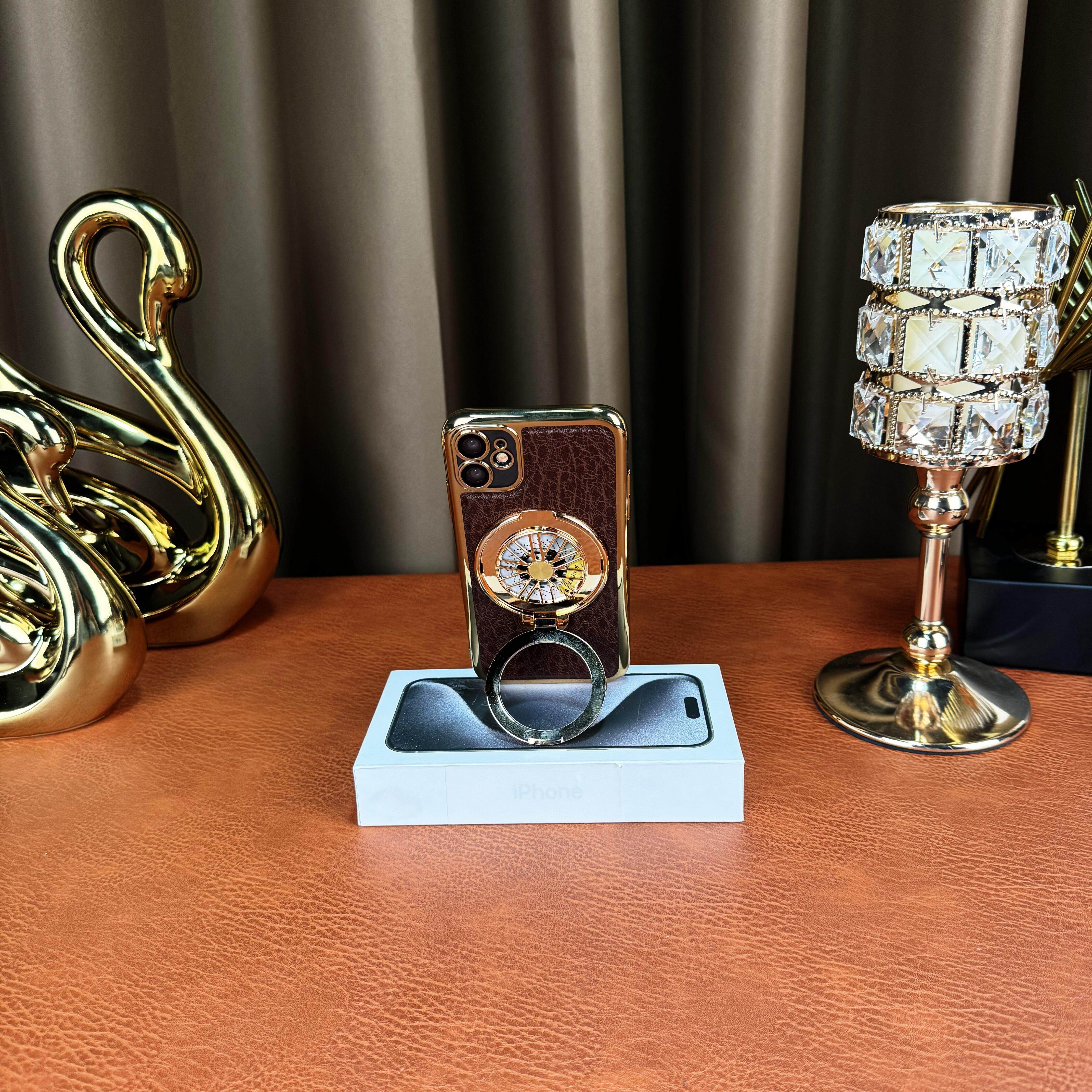 树纹皮套旋转陀螺支架适用苹果11手机壳新款2026网红爆款iphone16promax外壳15Pro超薄全包防摔plus商务外壳,淘宝优惠券,粉丝福利购,淘宝优惠卷