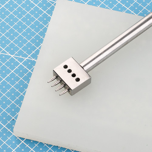 手工皮具圆斩皮革打孔器diy工具多孔圆孔排冲缝皮圆冲子表带开孔 - 图0