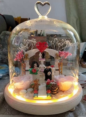 蔡徐坤马特城堡森宝玻璃罩圣诞树