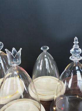 圣诞节爱心玩偶摆件防尘罩永生花