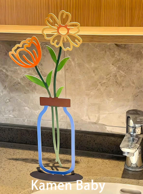 2026新款2D平面彩印瓶摆件装饰