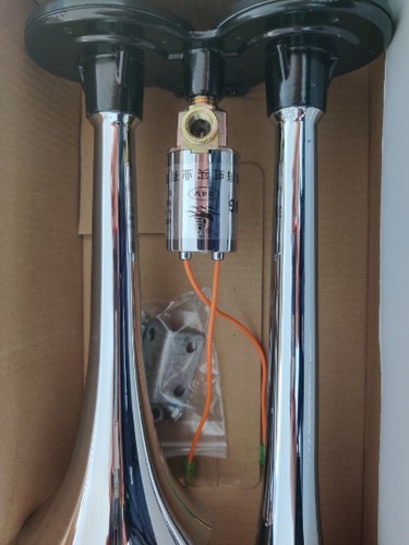 大货车气喇叭24V超响12v防水电控汽喇叭双音汽笛工程车改装气喇叭 - 图3