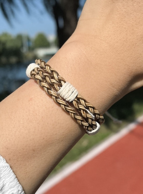 网红学生平价编织手环可调节简约素圈手链情侣闺蜜女个性文艺