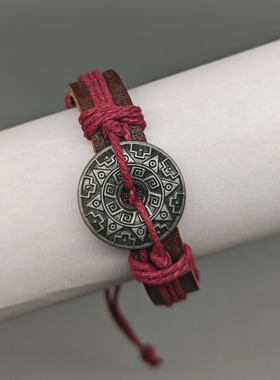 编织合金复古皮革手環手链情侣男