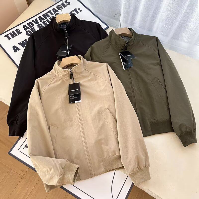大厂订单！男女情侣款宽松哈灵顿茄克休闲立领长袖拉链夹克外套春,淘宝优惠券,粉丝福利购,淘宝优惠卷