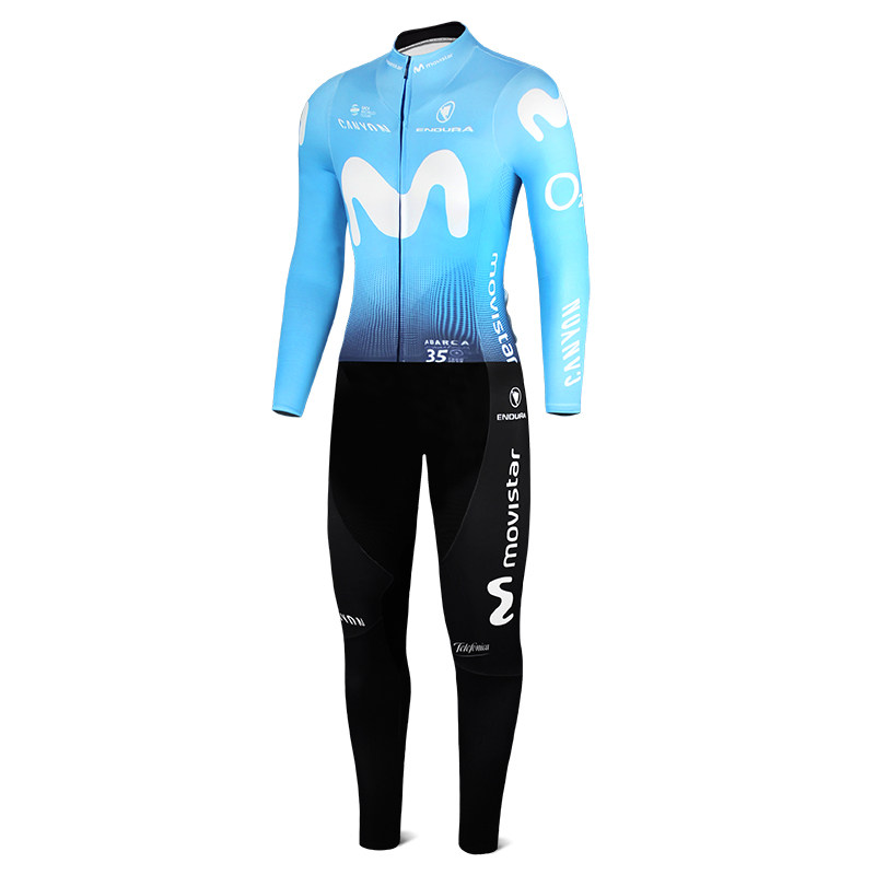 2023Movistar公路男女竞速长袖长裤连体骑行服夏秋冬防风加绒保暖,淘宝优惠券,粉丝福利购,淘宝优惠卷