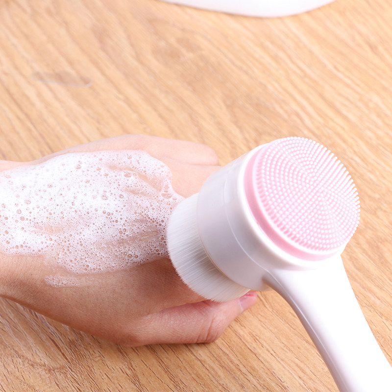 双面硅胶洗脸洁面仪手动按摩洁面刷软毛硅胶双面洗脸刷洗脸美妆,淘宝优惠券,粉丝福利购,淘宝优惠卷