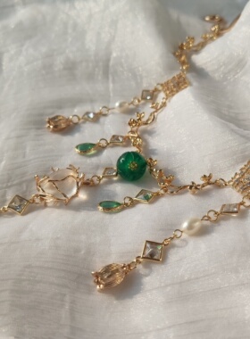 【颈间绿】原创古风汉服配饰璎珞