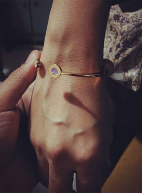 欧美小众设计手镯开口可以调节桃心手镯 多色入时尚款女2023新款