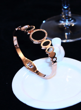 韩国网红抖音同款钛钢不掉色手环