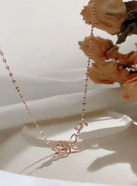 蝴蝶小众设计感ins百搭锁骨链
