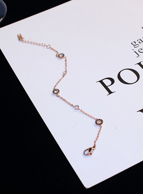 手链女小众清新网红钛钢保色流苏