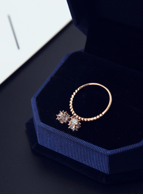 欧美韩国镀18k玫瑰金女闪钻彩金