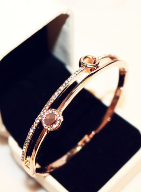 小众设计波西米亚风双层镶钻手链