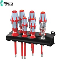 German Wera Villa 3160i 7 stainless steel VDE insulated cross-lined screwdriver with knife holder 7-piece suit