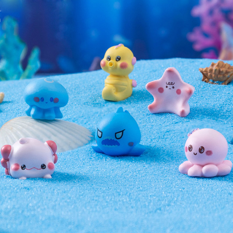可爱海洋小动物微景观手工造景小饰品创意可爱树脂鱼摆件鲨鱼海星,淘宝优惠券,粉丝福利购,淘宝优惠卷