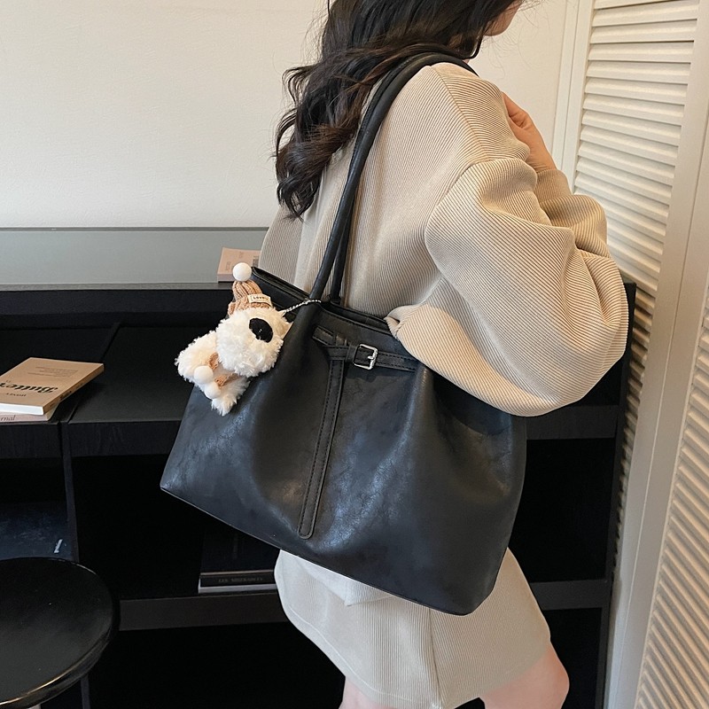 简约风大容量托特包女百搭通勤手提包质感单肩包文艺大包包购物袋,淘宝优惠券,粉丝福利购,淘宝优惠卷