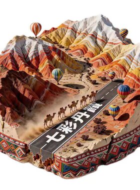 张掖金属冰箱贴2026新款浮雕磁贴七彩丹霞马蹄寺文创纪念品伴手礼