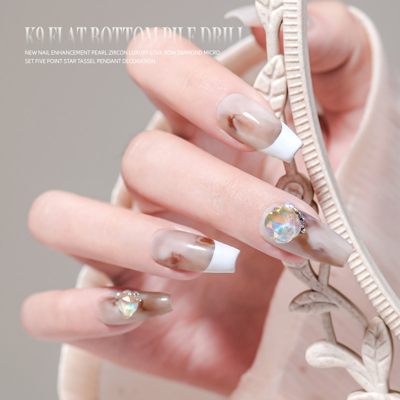 美甲钻饰品超闪极光香槟色钻球歪心珍珠2025新款堆钻美拉德指甲钻,淘宝优惠券,粉丝福利购,淘宝优惠卷