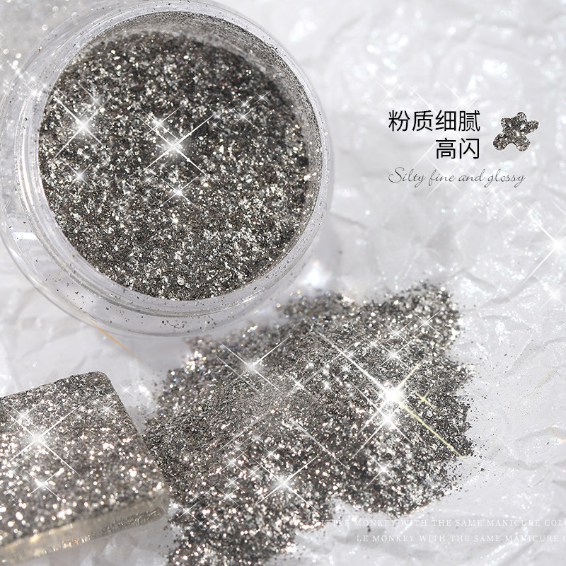 网红款美甲超闪银箔粉超闪纯银之境超薄闪粉指甲亮片高光碎片闪粉,淘宝优惠券,粉丝福利购,淘宝优惠卷
