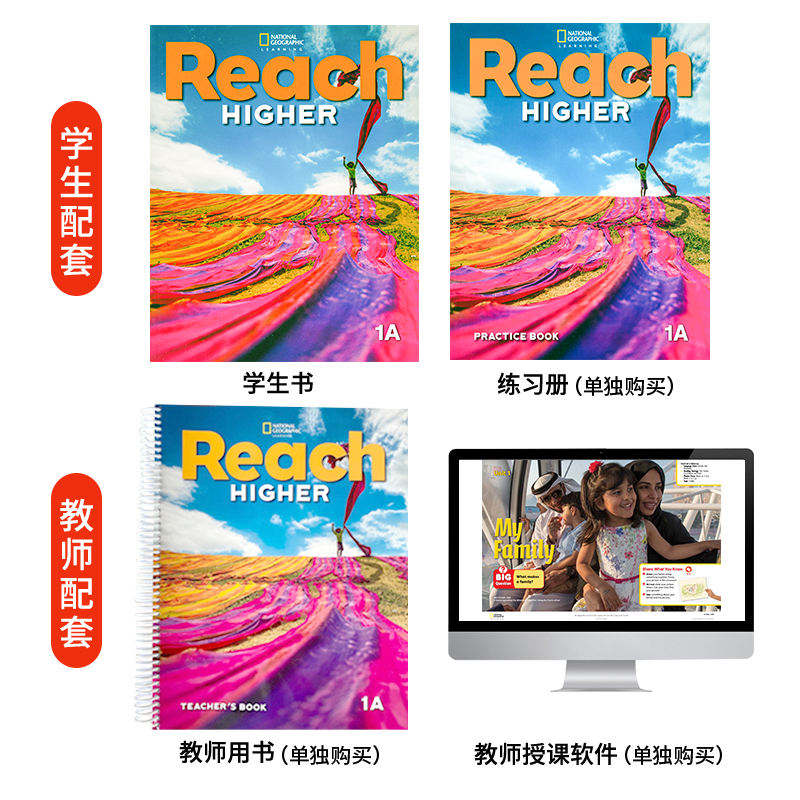 美国国家地理出版社Reach Higher Student Pack1 2 3 4 5 6 A B学生用书儿童英语小学入门课程reachhigher美国教材 赠全套资料 - 图2