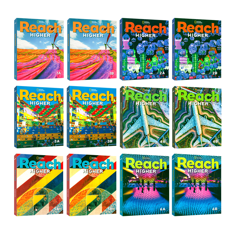 美国国家地理出版社Reach Higher Student Pack1 2 3 4 5 6 A B学生用书儿童英语小学入门课程reachhigher美国教材赠全套资料-图0