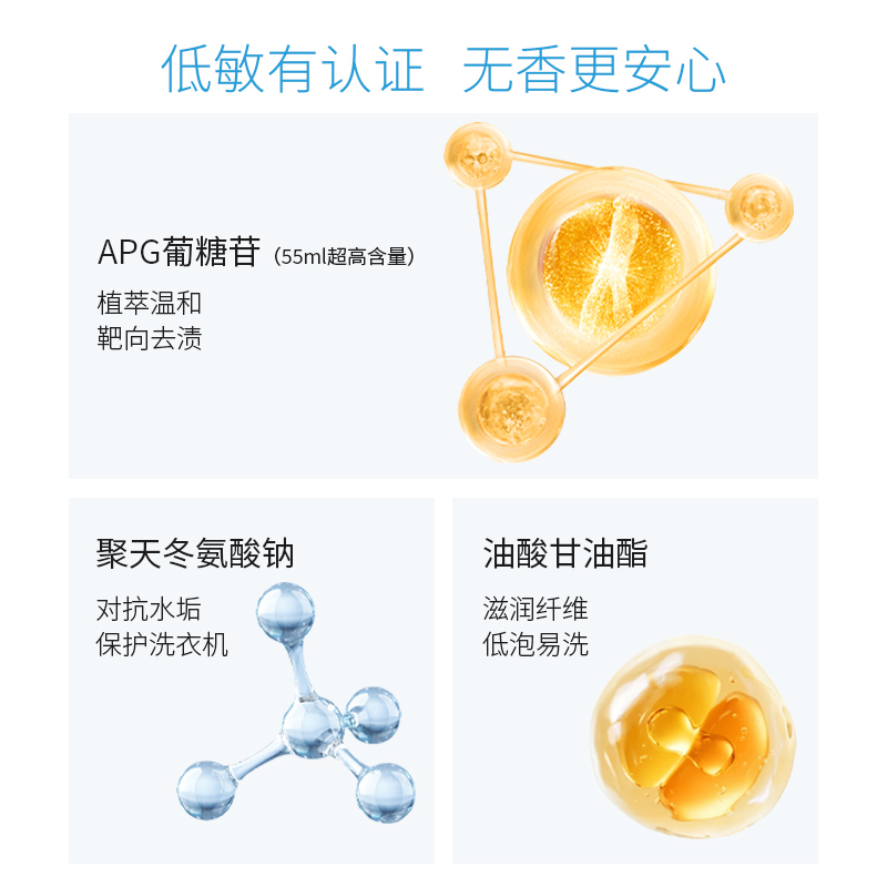 新西兰ecostore无香宝宝洗衣液婴儿新生儿童去污渍无添加洁净1L*2
