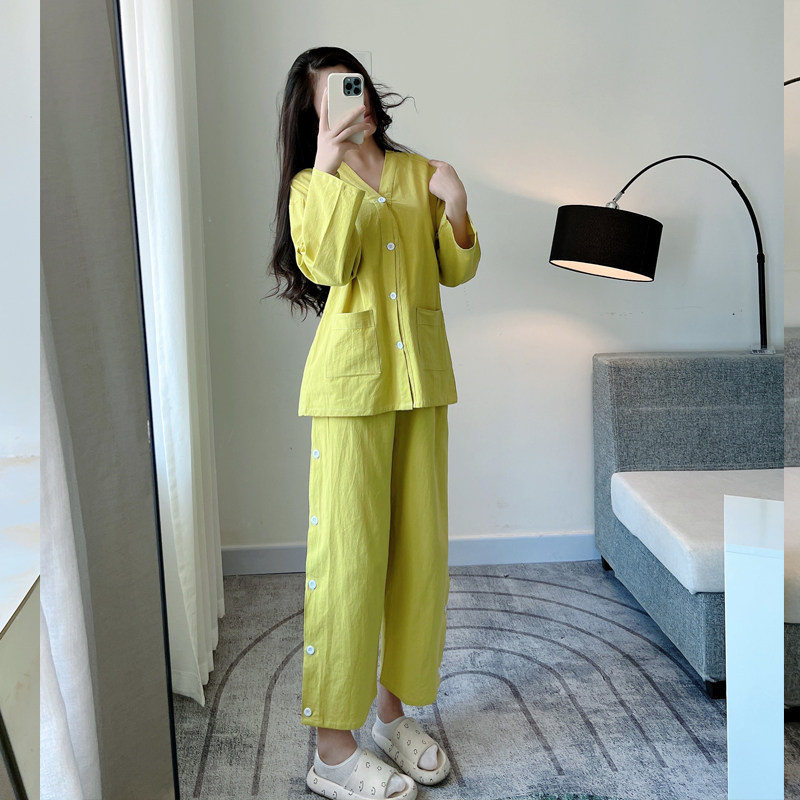 长裤长袖汗蒸服女款100%纯棉洋气前后开扣艾灸服理疗服桑拿服SPA,淘宝优惠券,粉丝福利购,淘宝优惠卷