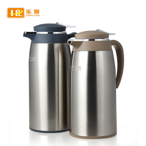 乐狮不锈钢保温壶茶楼保温瓶热水瓶玻璃内胆保温壶户外家用保温瓶 - 图0