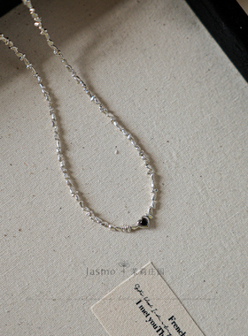 极简百搭碎银子纯银项链锁骨链