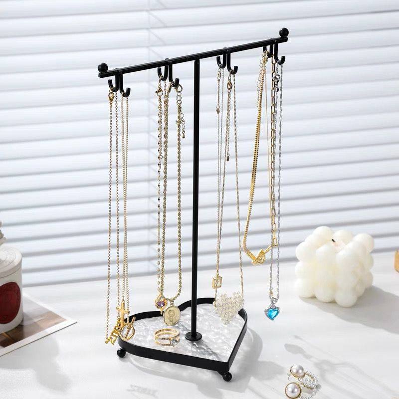 单层收纳毛笔展示架旋转首饰饰品项链挂架耳环手机链挂钩手串架子 - 图2