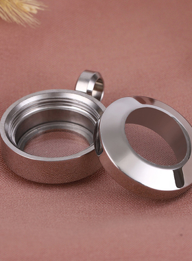 宠物骨灰圆形玻璃盒装牙齿吊坠