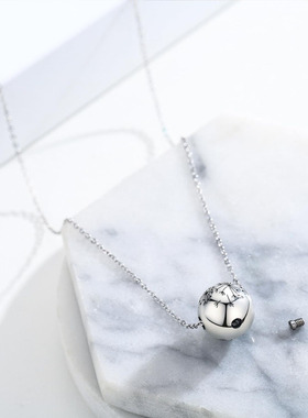 宠物毛发纪念刻字球形蒲公英项链