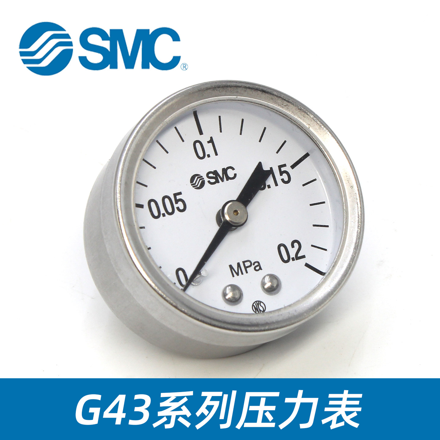 SMC气动0.2/0.4/1MPa指针式压力表G43-2-4-10-01负压表GZ43-K-01 - 图2