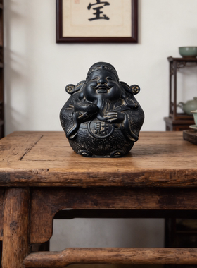 中国风禅意大财神招财茶室摆件